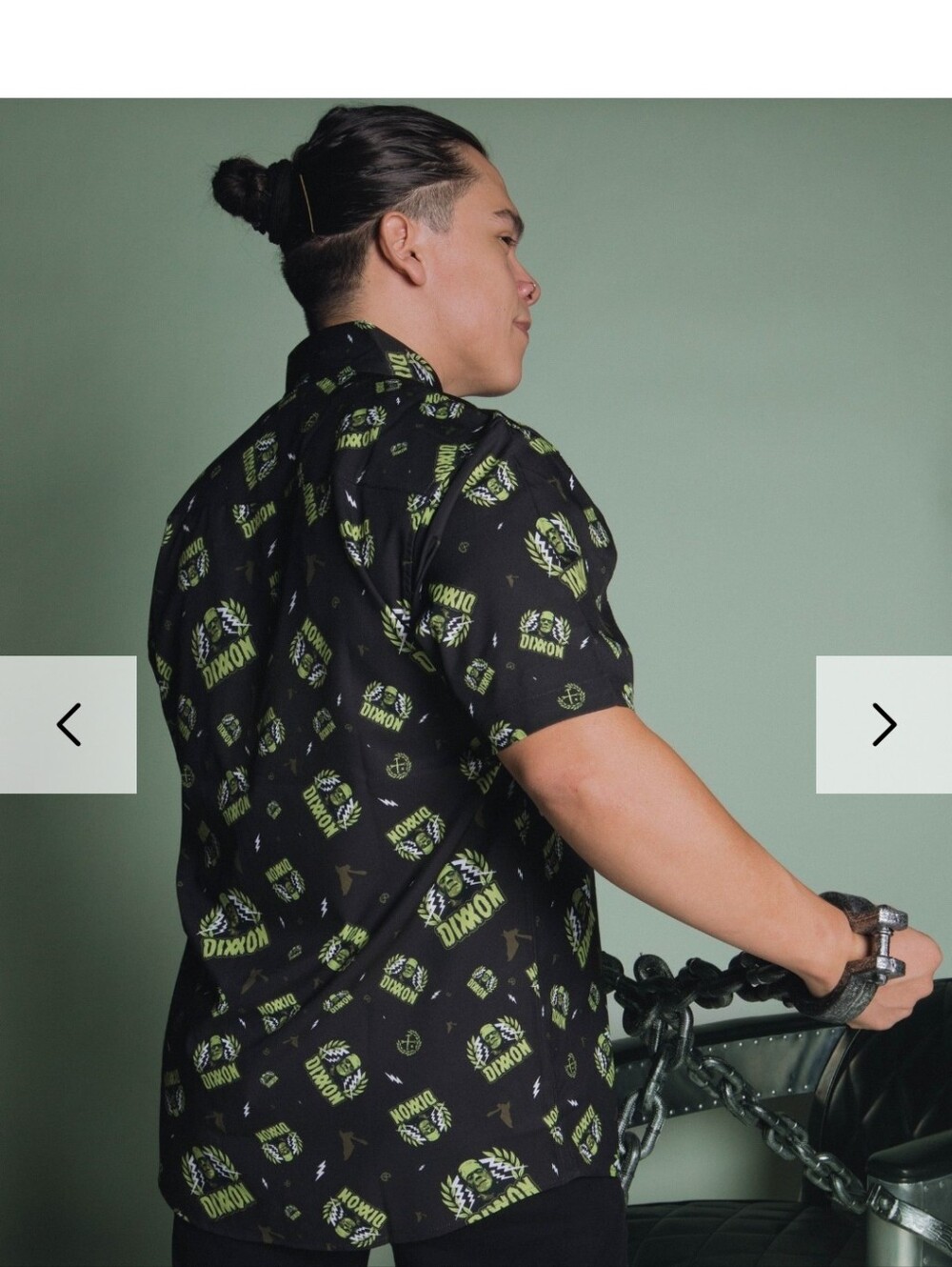Men's DIXXON "The Frankenstein" Logo-Print Short Sleeve Button Up